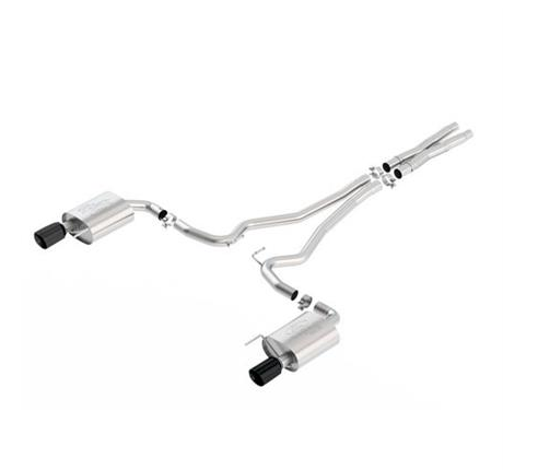 2015-17 Mustang GT Ford Performance 2.5" Touring Cat-Back Exhaust System (Black Chrome Tips)