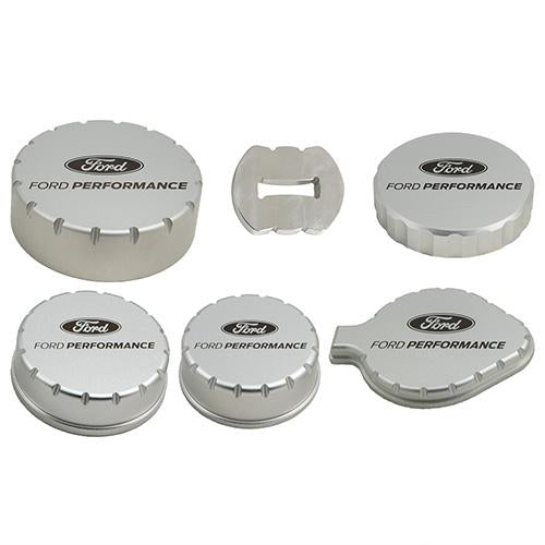 2015-22 Mustang Billet Engine Cap Set W/ Laser Engraved Ford Performance Logo