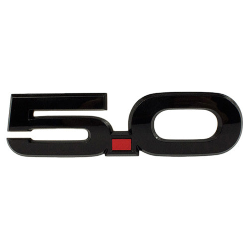 2015-23 Mustang 5.0L Pair Black Fender Emblems/Badges