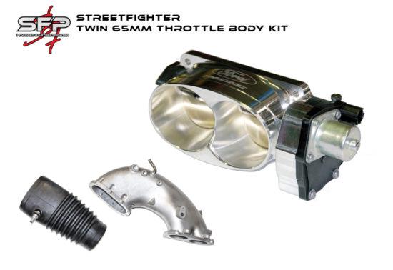 Falcon FG Streetfighter Twin 65mm (Ford Racing) Throttle Body Kit (Inc. intake casting, tbody, rubber ducting)